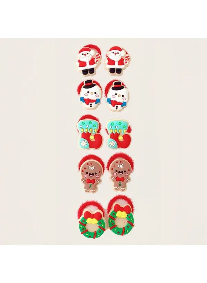 Christmas Hair Set 10pcs Multicolor Festive Holiday Party Hair Decorations - Image 3